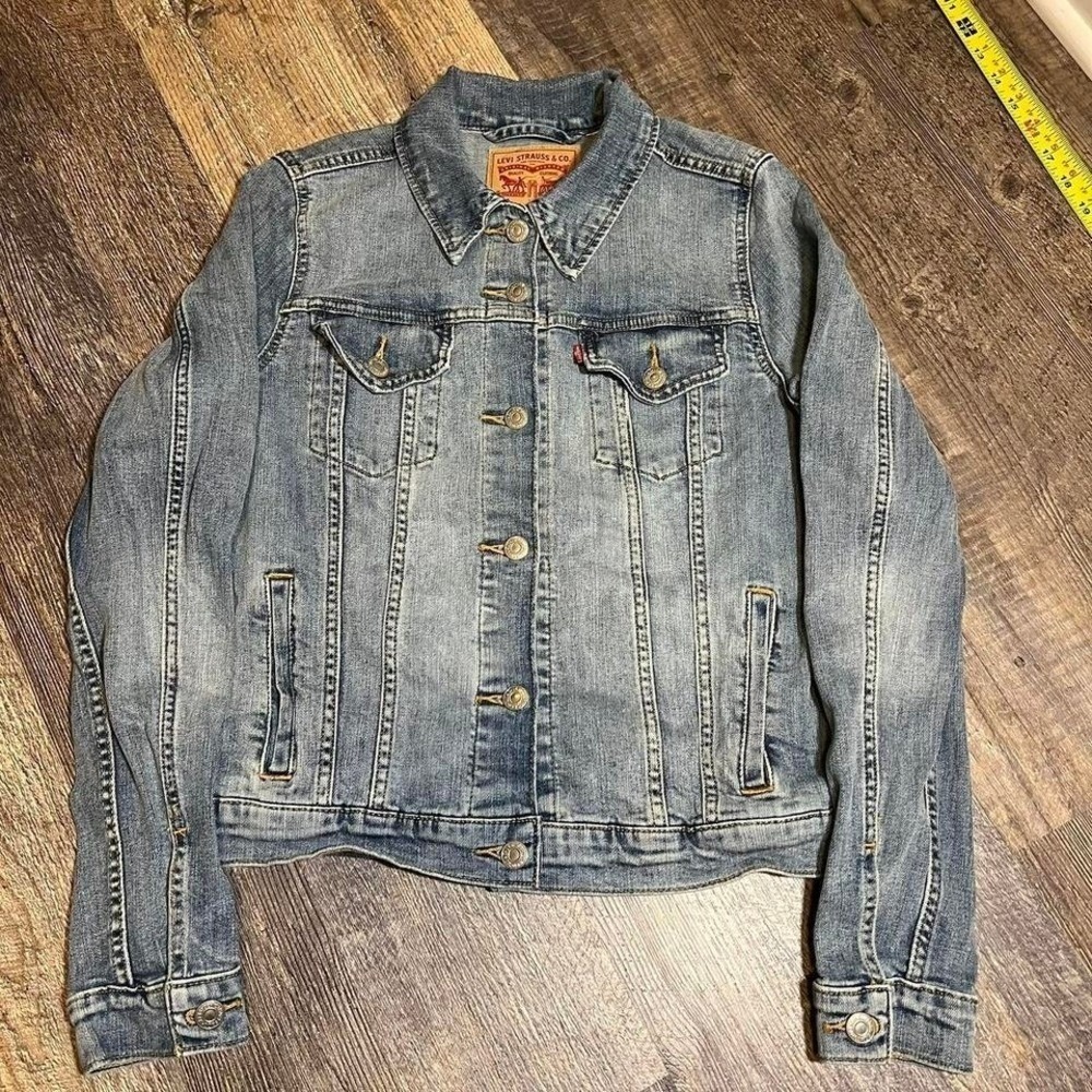 Vintage 2000s Levis Trucker Denim Jacket Blue Size L 29945-0012